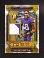 Justin Jefferson 2023 Panini Gold Standard Heart of Gold Threads White Gold #2 #33/49 at PristineAuction.com