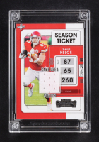 Travis Kelce 2022 Jersey Fusion Season Ticket Game Used Swatch #TK1015 at PristineAuction.com