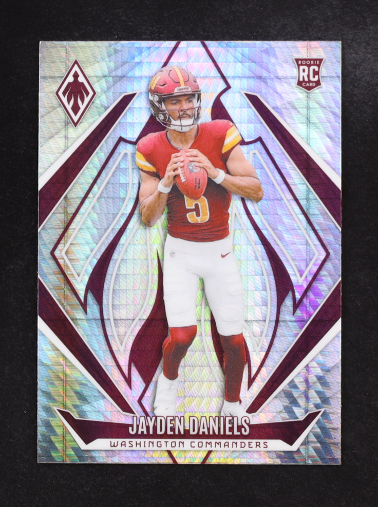 Jayden Daniels 2024 Panini Phoenix Hyper #198 RC at PristineAuction.com Jayden Daniels 2024 Panini Phoenix Hyper #198 RC at PristineAuction.com