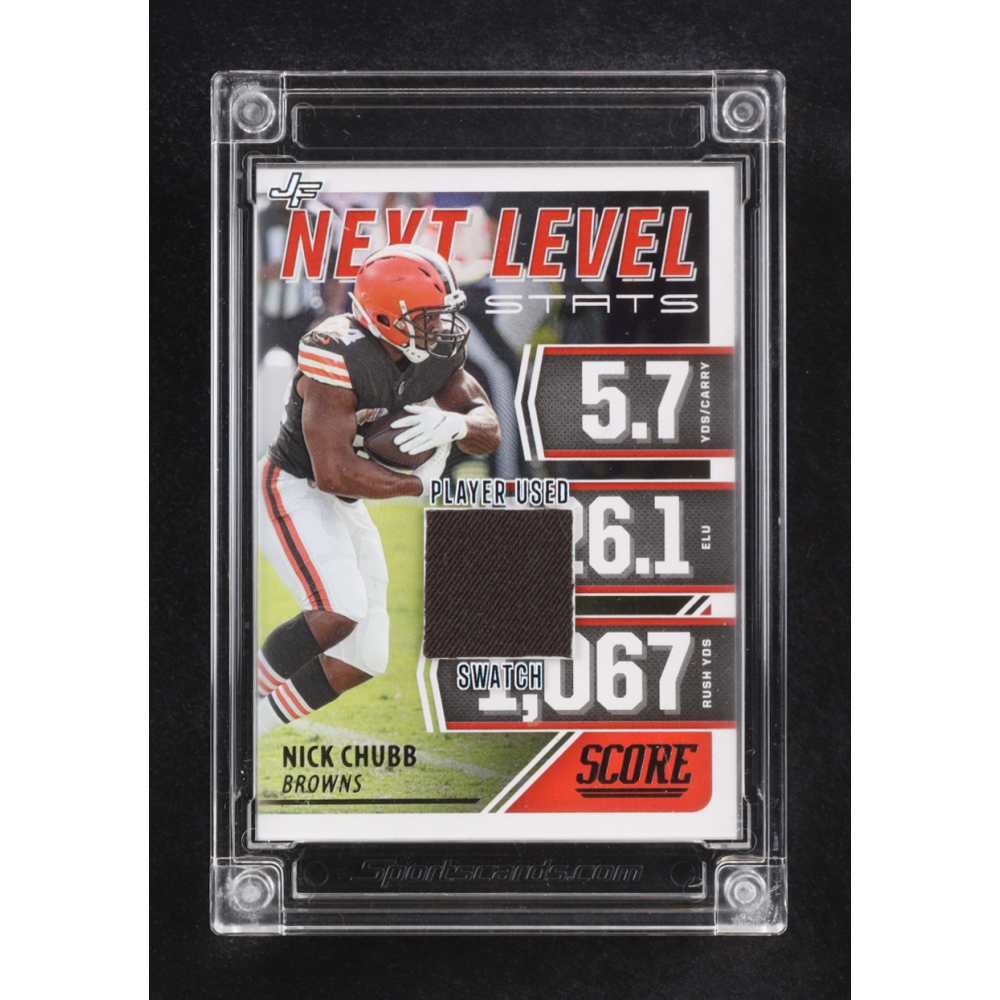 Nick Chubb 2022 Jersey Fusion Next Level Player Used Swatch #NC20 at PristineAuction.com