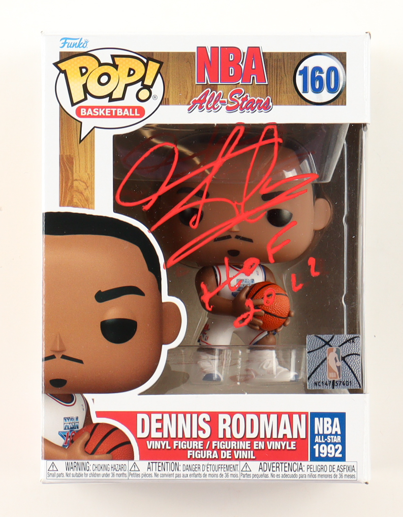 Dennis Rodman Signed "NBA All-Stars" #160 Funko Pop! Vinyl Figure Inscribed "HOF 2011" (Beckett) at PristineAuction.com Dennis Rodman Signed "NBA All-Stars" #160 Funko Pop! Vinyl Figure Inscribed "HOF 2011" (Beckett) at PristineAuction.com