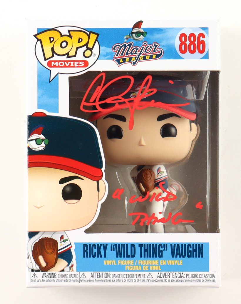 Charlie Sheen Signed "Major League" #886 Ricky 'Wild Thing' Vaughn Funko Pop! Vinyl Figure Inscribed "Wild Thing" (Beckett) at PristineAuction.com Charlie Sheen Signed "Major League" #886 Ricky 'Wild Thing' Vaughn Funko Pop! Vinyl Figure Inscribed "Wild Thing" (Beckett) at PristineAuction.com