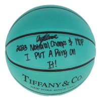 Angel Reese Signed Tiffany & Co. x Spalding Basketball Inscribed "2023 National Champs" & "I Put A Ring On It!" (Beckett) at PristineAuction.com
