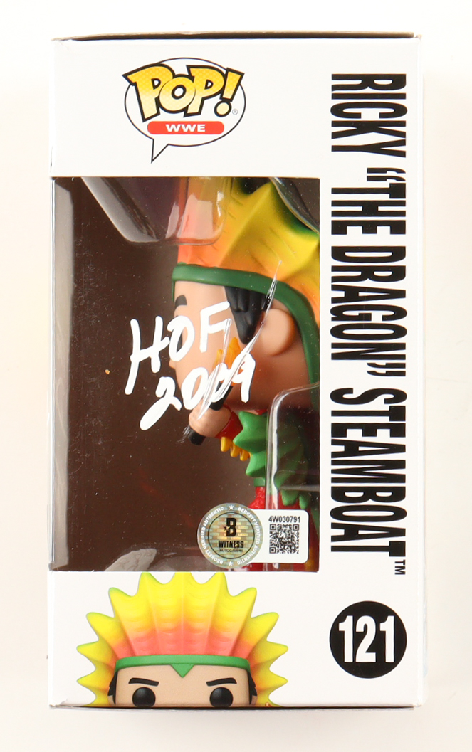 Ricky "The Dragon" Steamboat Signed WWE #121 Funko Pop! Vinyl Figure Inscribed "HOF 2009" (Beckett) at PristineAuction.com Ricky "The Dragon" Steamboat Signed WWE #121 Funko Pop! Vinyl Figure Inscribed "HOF 2009" (Beckett) at PristineAuction.com
