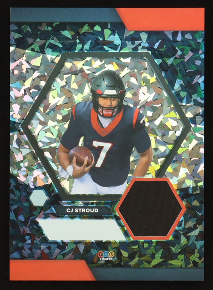 C.J. Stroud 2024 TruSport Jumbo Trucreator Cracked Ice #9 #JC-CS JSY at PristineAuction.com C.J. Stroud 2024 TruSport Jumbo Trucreator Cracked Ice #9 #JC-CS JSY at PristineAuction.com