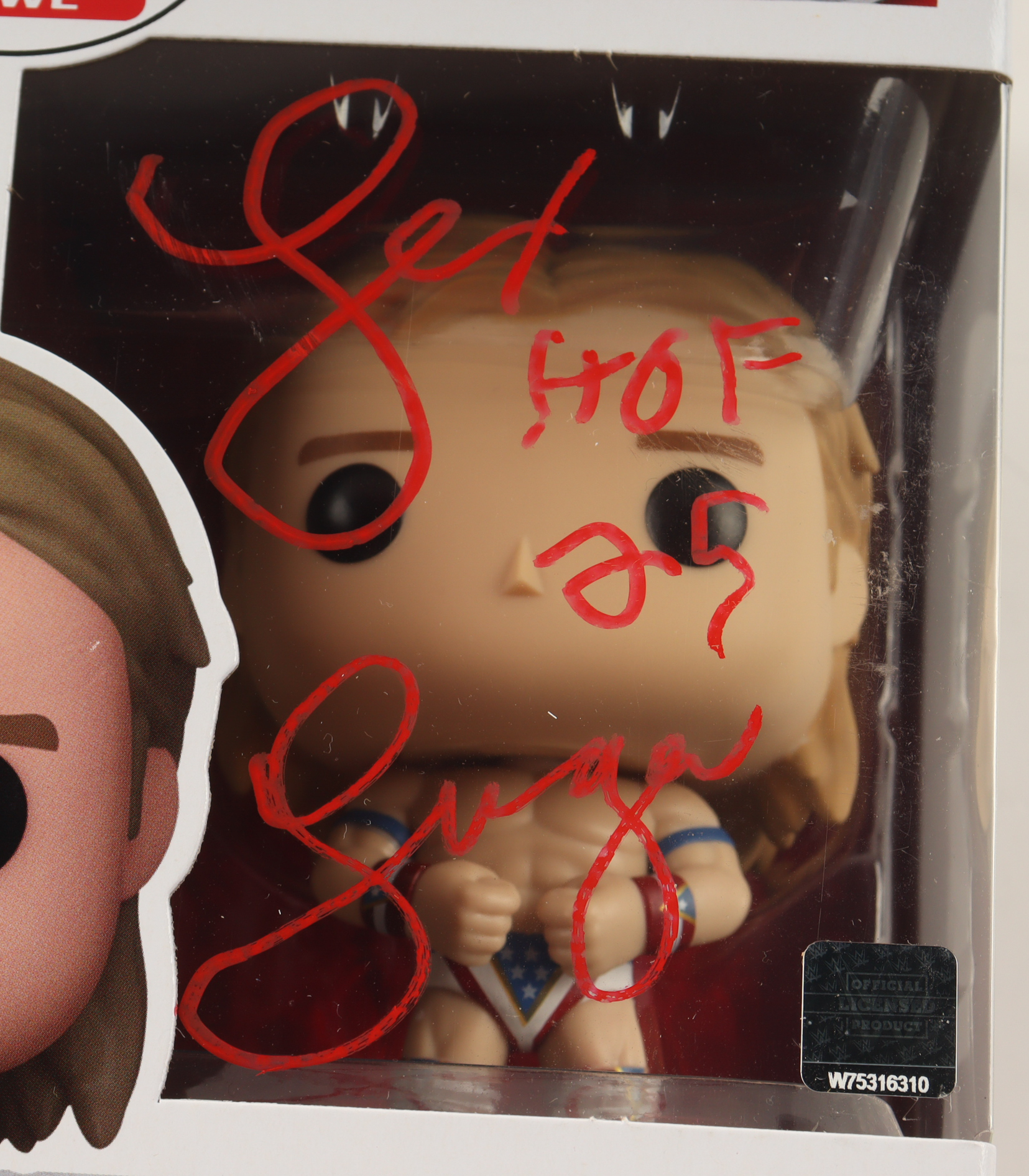 Lex Luger Signed WWE #159 Funko Pop! Vinyl Figure Inscribed "HOF 25" (Beckett) at PristineAuction.com Lex Luger Signed WWE #159 Funko Pop! Vinyl Figure Inscribed "HOF 25" (Beckett) at PristineAuction.com