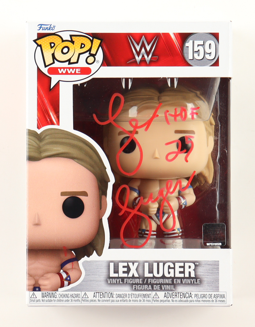 Lex Luger Signed WWE #159 Funko Pop! Vinyl Figure Inscribed "HOF 25" (Beckett) at PristineAuction.com Lex Luger Signed WWE #159 Funko Pop! Vinyl Figure Inscribed "HOF 25" (Beckett) at PristineAuction.com