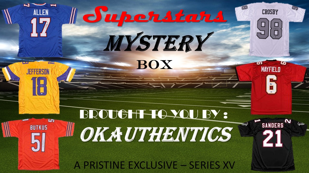 OKAUTHENTICS Football Superstar Jersey Mystery Box Series XV at PristineAuction.com OKAUTHENTICS Football Superstar Jersey Mystery Box Series XV at PristineAuction.com