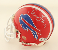 Thurman Thomas Signed Bills Mini Helmet (Beckett) at PristineAuction.com