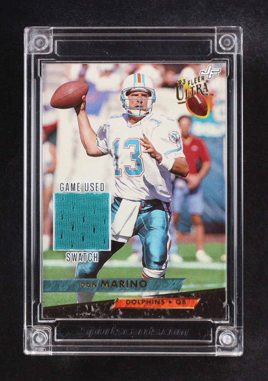Dan Marino 2024 Jersey Fusion Fleer Ultra 93 Game Used Swatch #DM90 at PristineAuction.com Dan Marino 2024 Jersey Fusion Fleer Ultra 93 Game Used Swatch #DM90 at PristineAuction.com