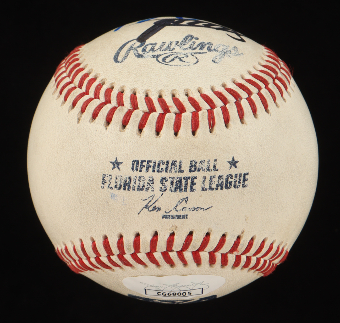 Paul Skenes and Samuel Basallo Signed OML Baseball (JSA) at PristineAuction.com Paul Skenes and Samuel Basallo Signed OML Baseball (JSA) at PristineAuction.com