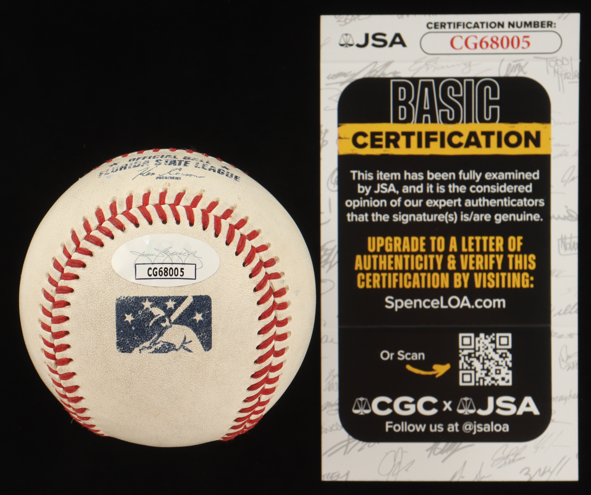 Paul Skenes and Samuel Basallo Signed OML Baseball (JSA) at PristineAuction.com Paul Skenes and Samuel Basallo Signed OML Baseball (JSA) at PristineAuction.com