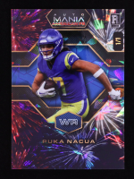 Puka Nacua 2024 Wild Card Auto Mania American Crystal Fireworks Hololux #AMAHPPN #1/1 RC at PristineAuction.com