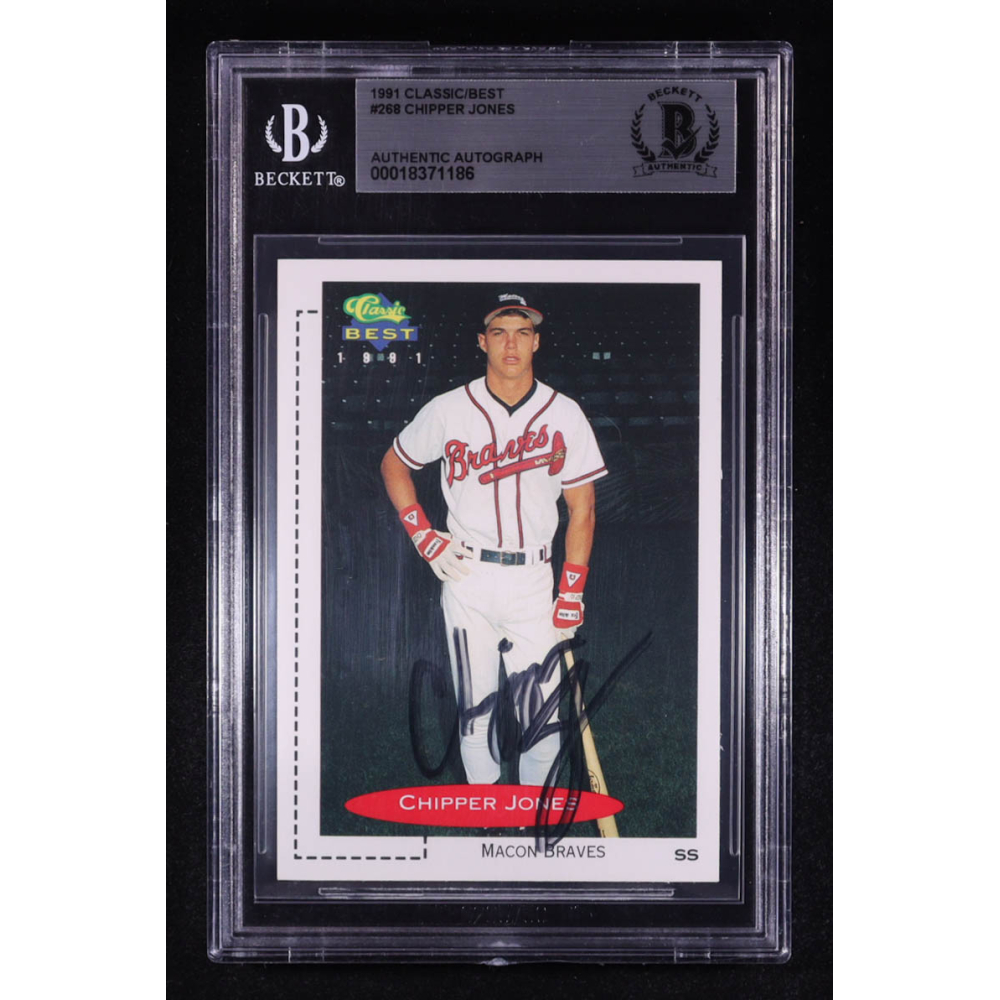 Chipper Jones Signed 1991 Classic/Best #268 RC (BGS) at PristineAuction.com Chipper Jones Signed 1991 Classic/Best #268 RC (BGS) at PristineAuction.com