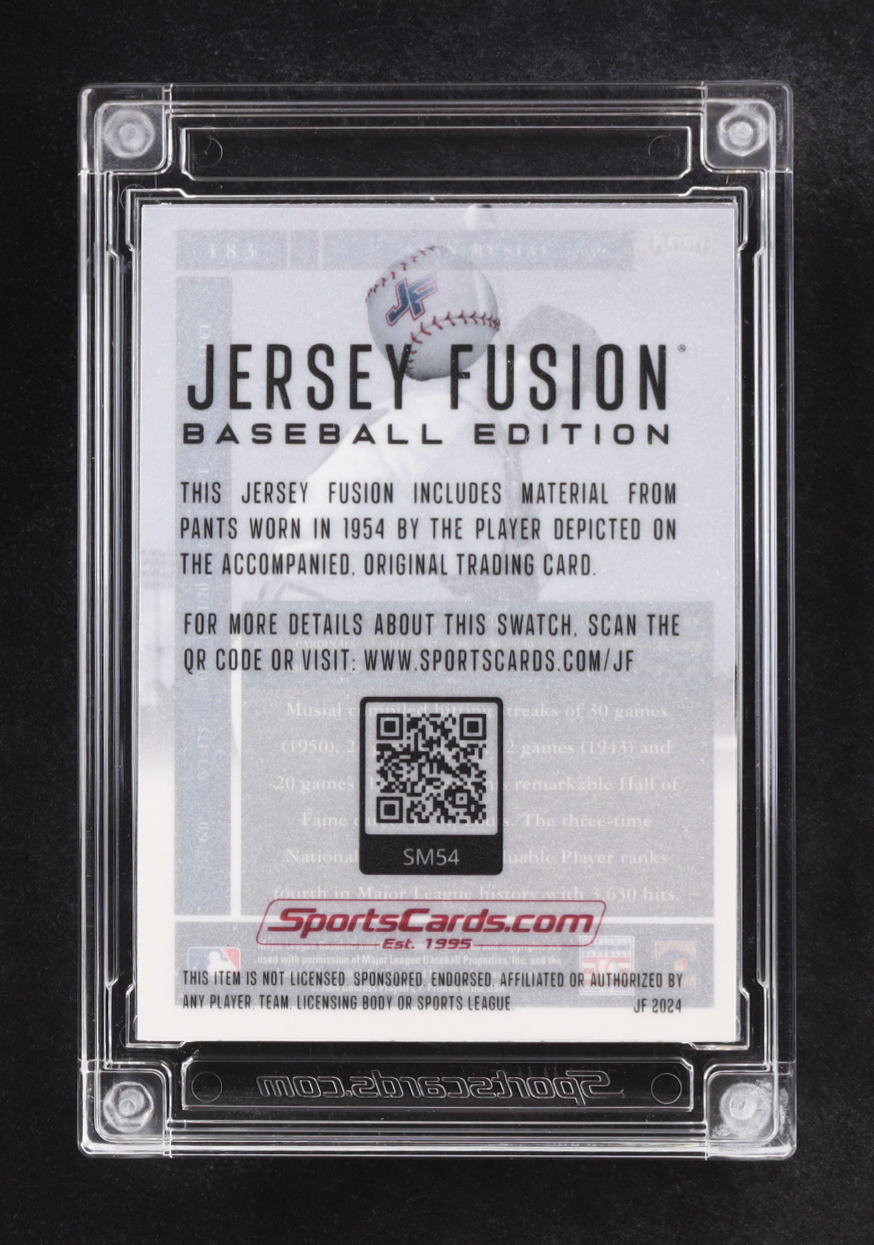 Stan Musial 2024 Jersey Fusion Playoff Honors Game Used Swatch #SM54 at PristineAuction.com Stan Musial 2024 Jersey Fusion Playoff Honors Game Used Swatch #SM54 at PristineAuction.com