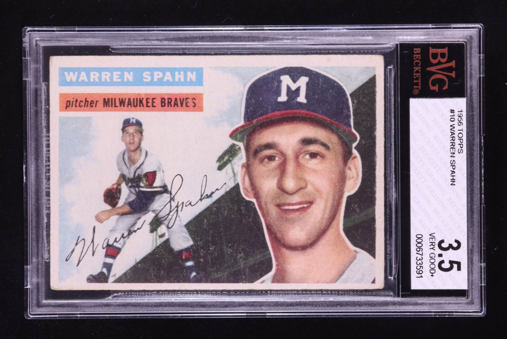 Warren Spahn 1956 Topps #10 (BVG 3.5)