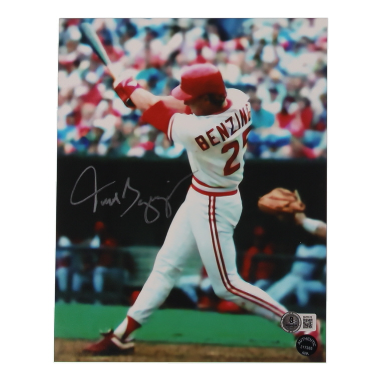 Todd Benzinger Signed Reds 8x10 Photo (Beckett) at PristineAuction.com Todd Benzinger Signed Reds 8x10 Photo (Beckett) at PristineAuction.com