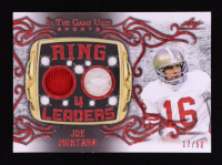 Joe Montana 2022 Leaf ITG Used Sports Ring 4 Leaders Crystal Red Materials #RL15 #17/50 at PristineAuction.com