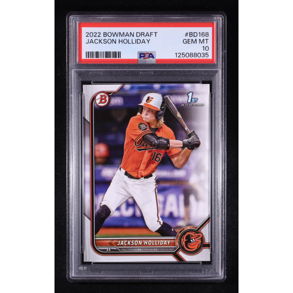Jackson Holliday 2022 Bowman Draft #BD168 RC (PSA 10) at PristineAuction.com Jackson Holliday 2022 Bowman Draft #BD168 RC (PSA 10) at PristineAuction.com