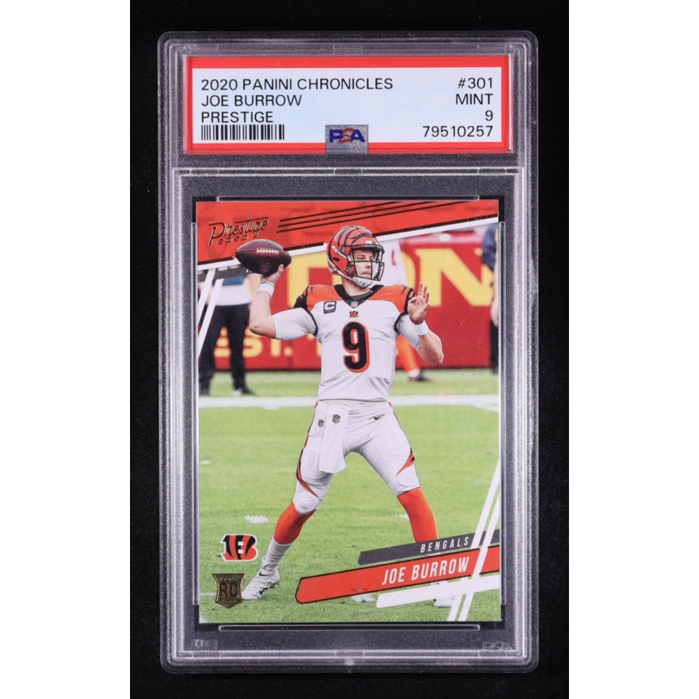 Joe Burrow 2020 Prestige #301 RC / CHRONICLES (PSA 9) at PristineAuction.com Joe Burrow 2020 Prestige #301 RC / CHRONICLES (PSA 9) at PristineAuction.com
