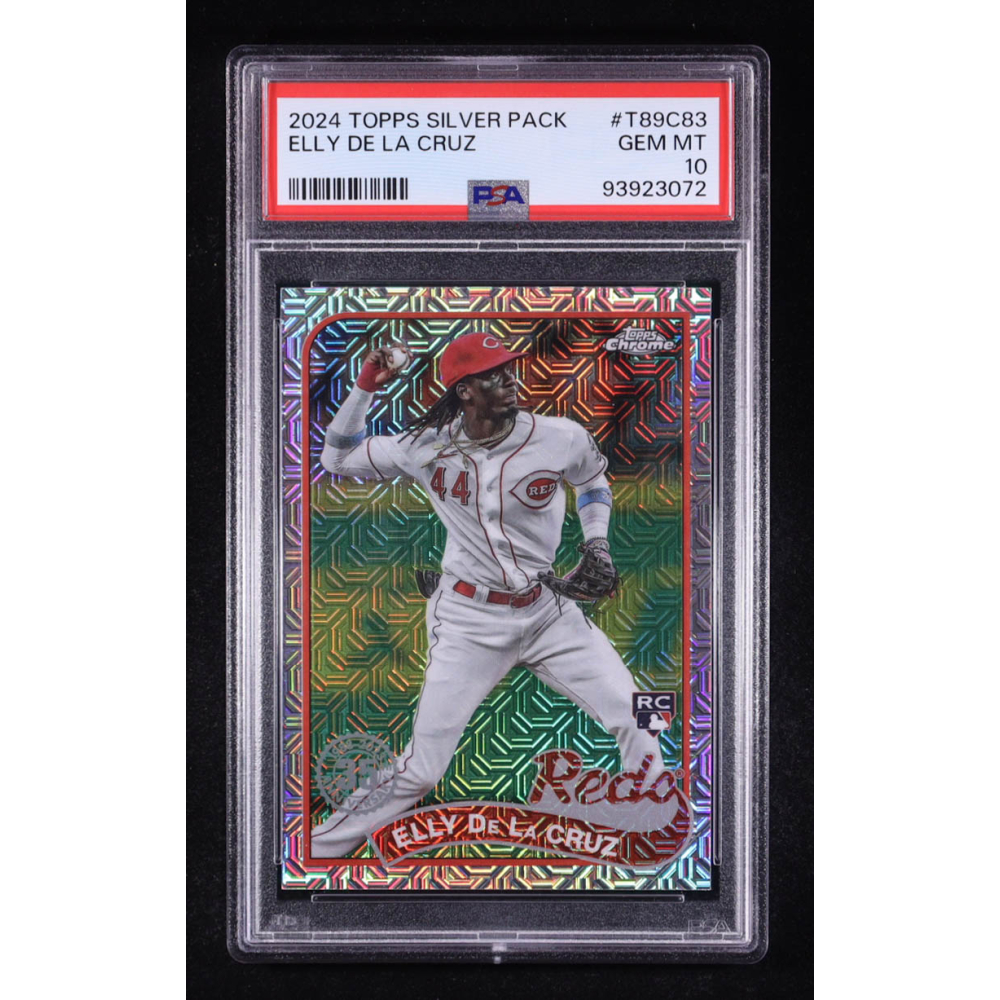 Elly De La Cruz 2024 Topps '89 Topps Silver Pack Chrome #T89C83 RC (PSA 10) at PristineAuction.com Elly De La Cruz 2024 Topps '89 Topps Silver Pack Chrome #T89C83 RC (PSA 10) at PristineAuction.com