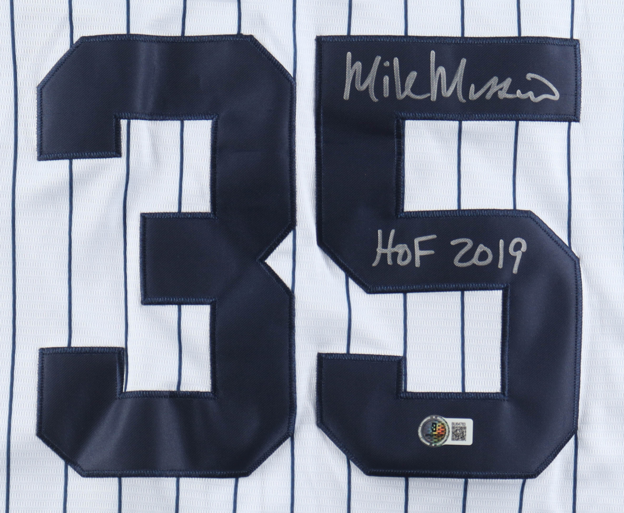 Mike Mussina Signed Yankees Nike Authentic Jersey Inscribed "HOF 2019" (Beckett) at PristineAuction.com Mike Mussina Signed Yankees Nike Authentic Jersey Inscribed "HOF 2019" (Beckett) at PristineAuction.com