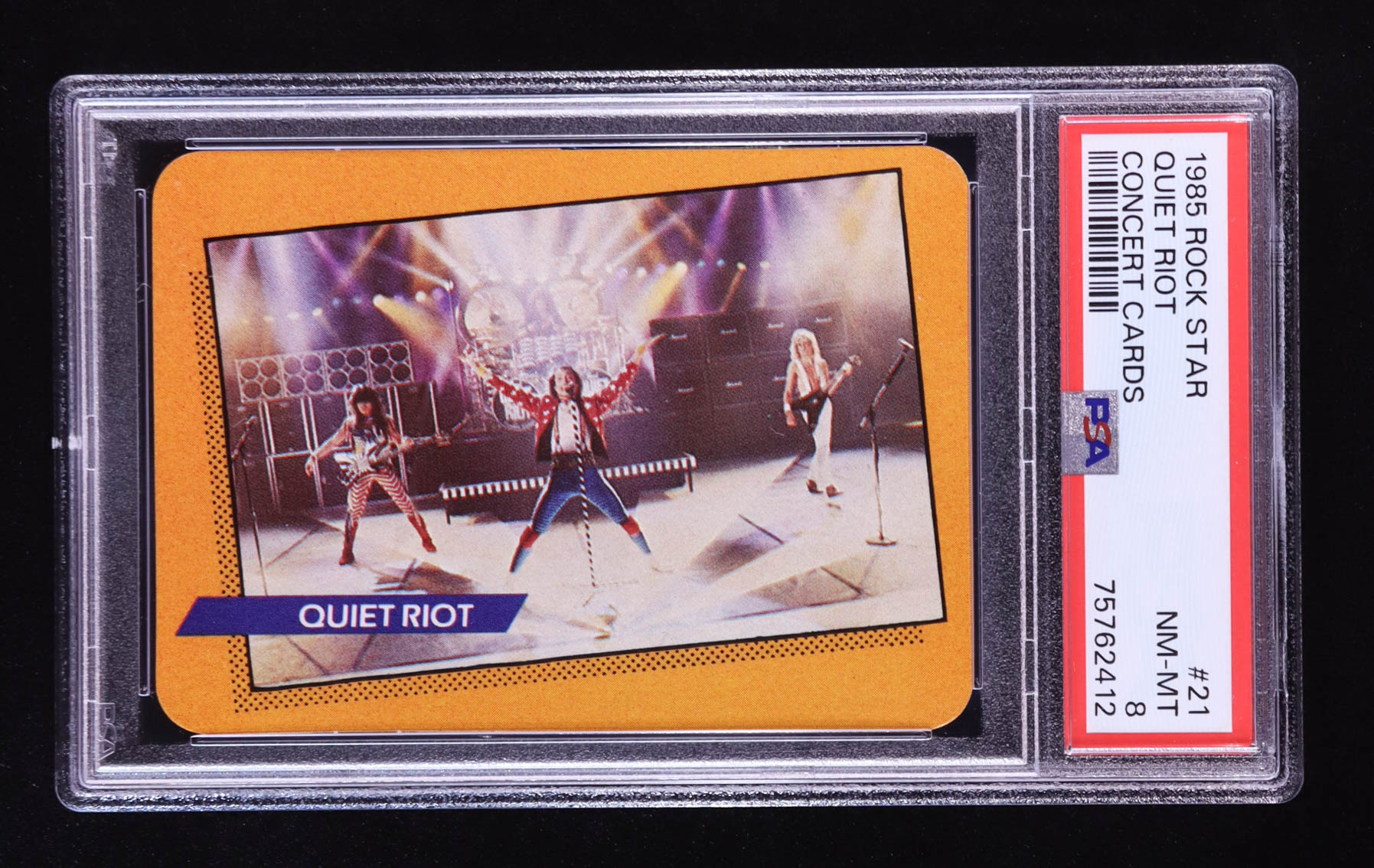 Quiet Riot 1985 Amurol Rock Star Concert #21 (PSA 8) at PristineAuction.com Quiet Riot 1985 Amurol Rock Star Concert #21 (PSA 8) at PristineAuction.com