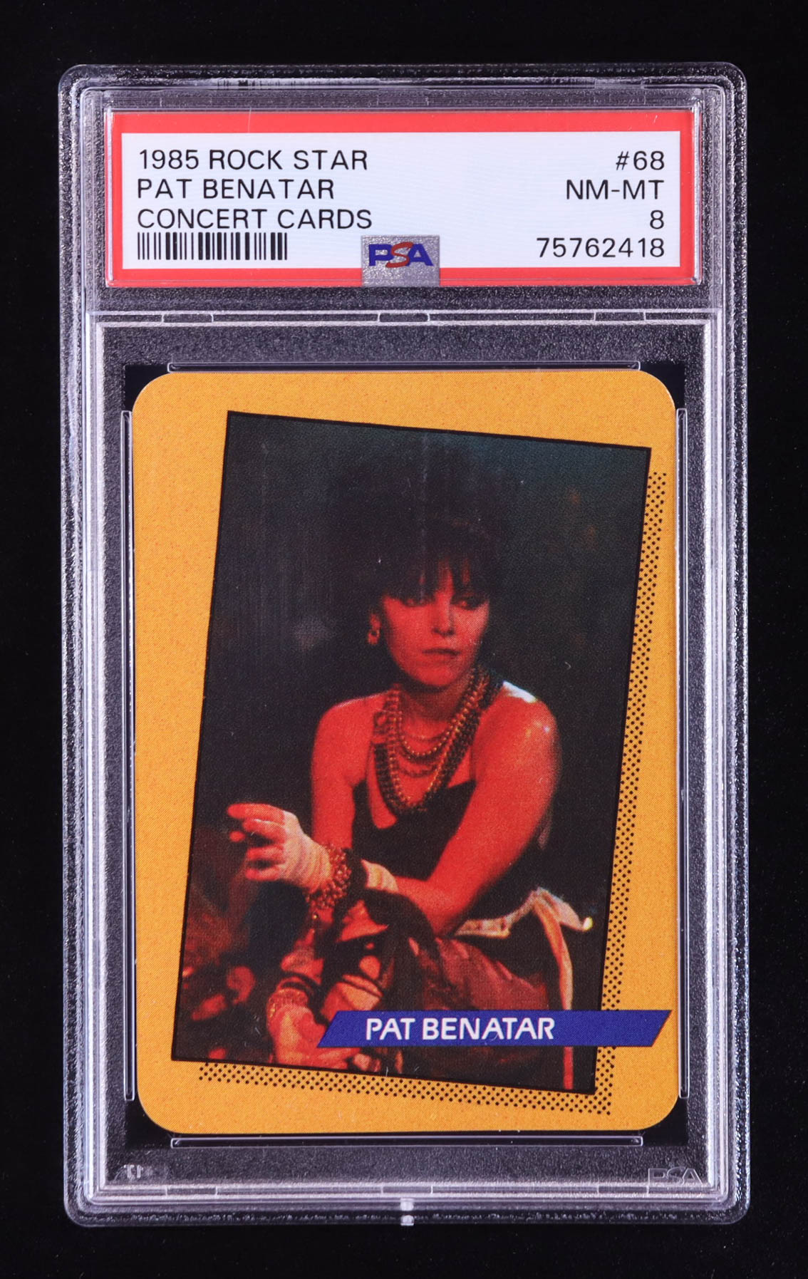 Pat Benatar 1985 Amurol Rock Star Concert #68 (PSA 8) at PristineAuction.com Pat Benatar 1985 Amurol Rock Star Concert #68 (PSA 8) at PristineAuction.com