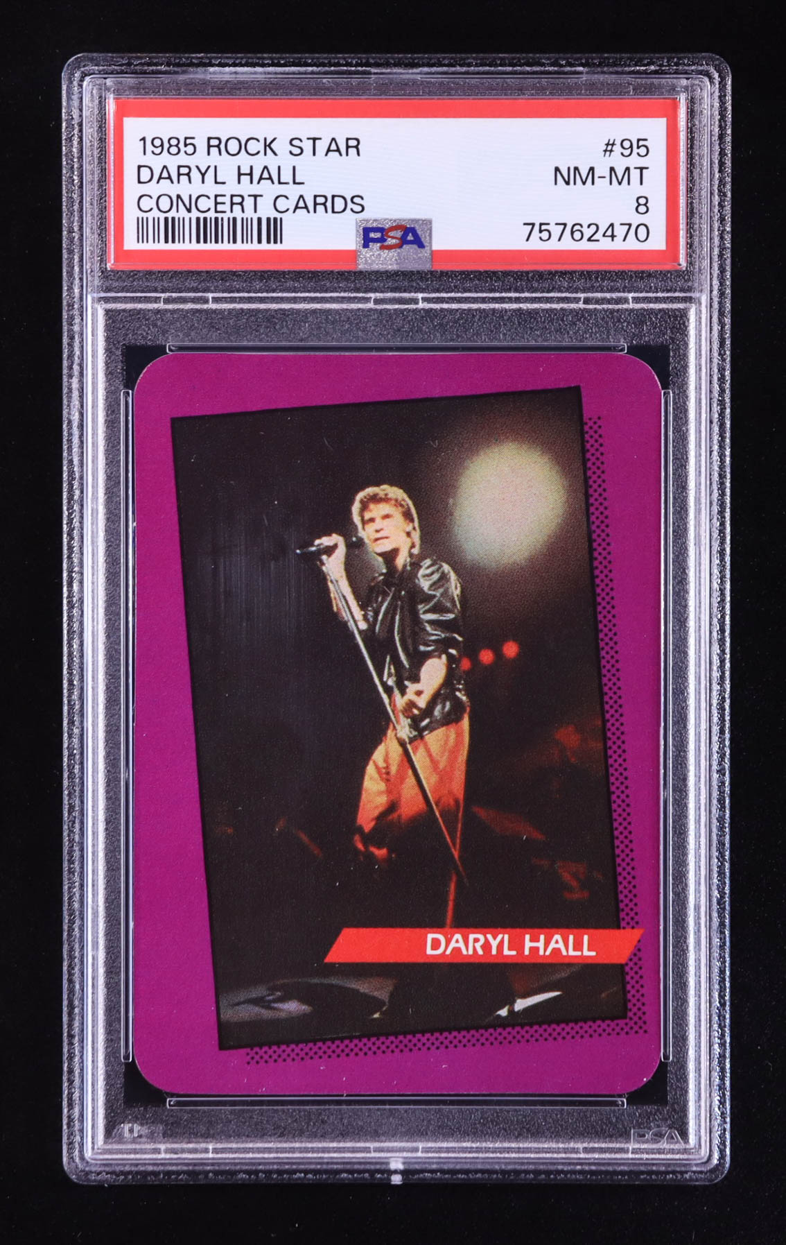 Daryl Hall 1985 Amurol Rock Star Concert #95 (PSA 8) at PristineAuction.com Daryl Hall 1985 Amurol Rock Star Concert #95 (PSA 8) at PristineAuction.com