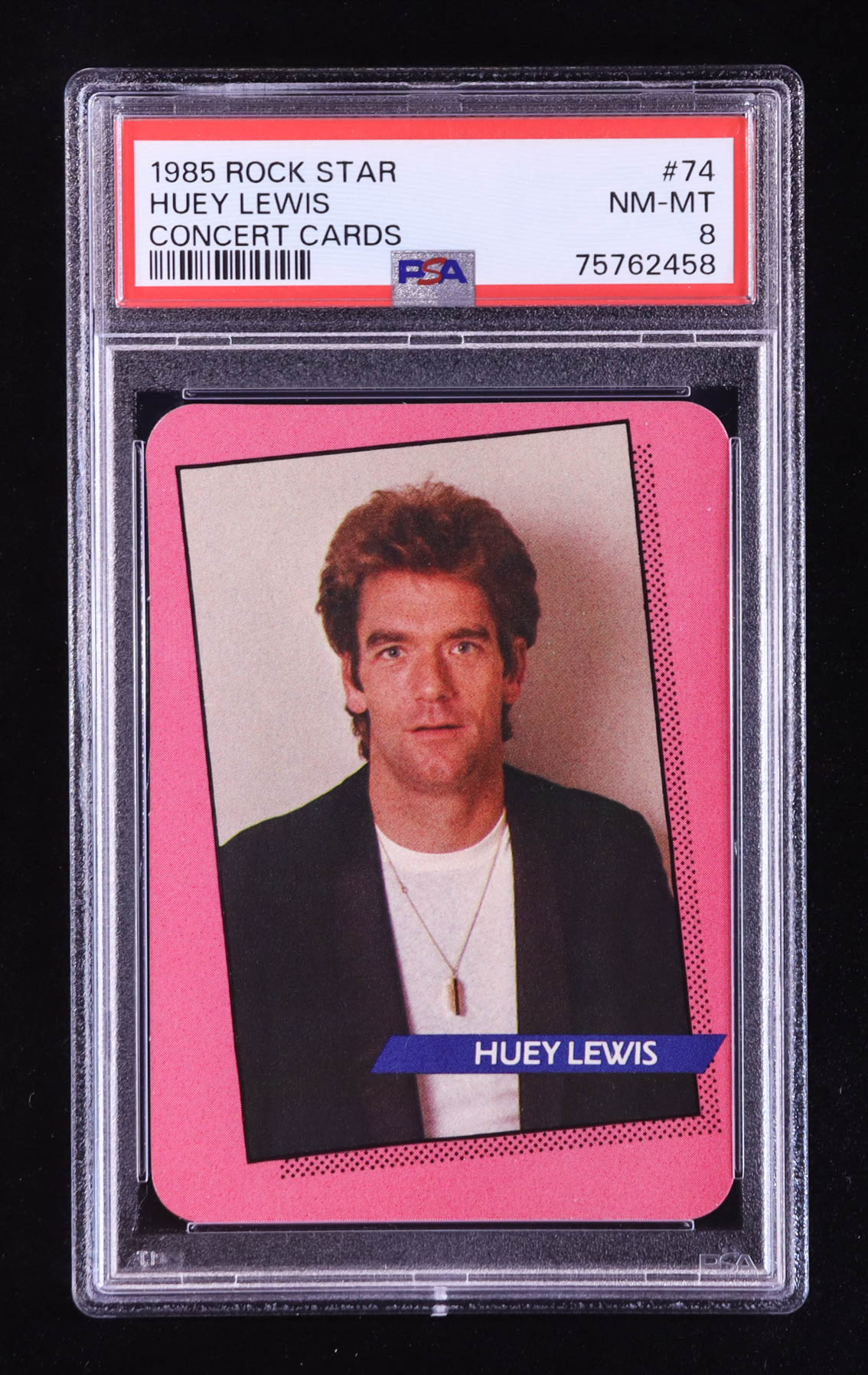 Huey Lewis 1985 Amurol Rock Star Concert #74 (PSA 8) at PristineAuction.com Huey Lewis 1985 Amurol Rock Star Concert #74 (PSA 8) at PristineAuction.com