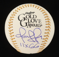 Omar Vizquel Signed Gold Glove Award Logo Baseball Inscribed "11x GG" (Beckett) at PristineAuction.com