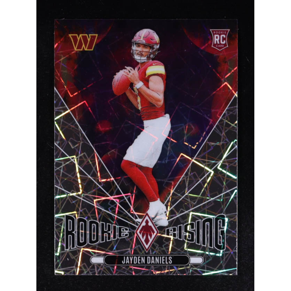 Jayden Daniels 2024 Panini Phoenix Rookie Rising Lazer #43 RC at PristineAuction.com