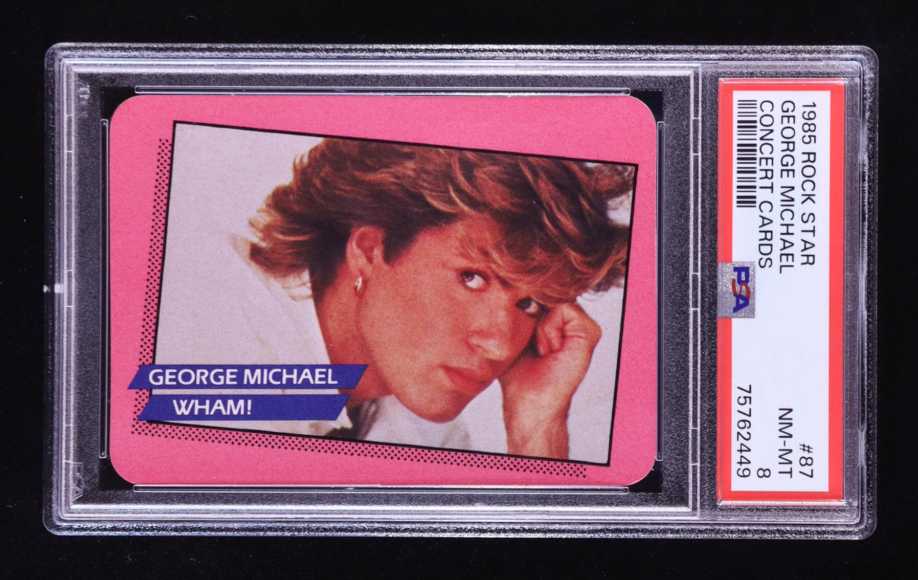 George Michael 1985 Amurol Rock Star Concert #87 (PSA 8) at PristineAuction.com George Michael 1985 Amurol Rock Star Concert #87 (PSA 8) at PristineAuction.com