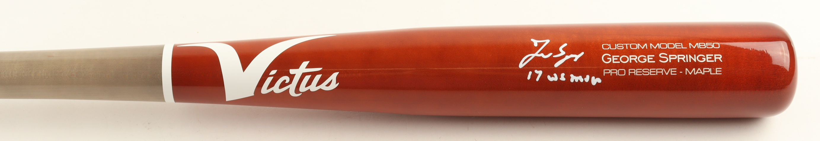George Springer Signed Victus Player Model Baseball Bat Inscribed "17 WS MVP" (MLB) at PristineAuction.com George Springer Signed Victus Player Model Baseball Bat Inscribed "17 WS MVP" (MLB) at PristineAuction.com