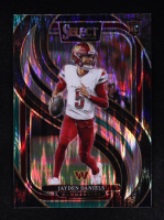 Jayden Daniels 2024 Select Prizm Black and Green Shock #112 RC at PristineAuction.com