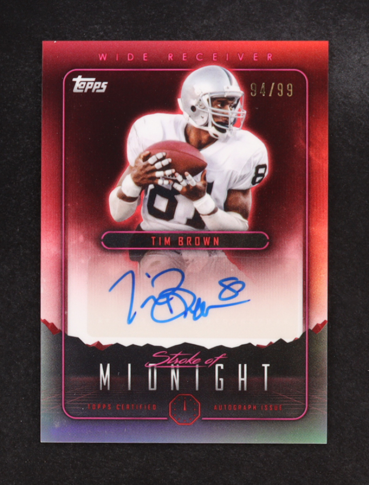 Tim Brown 2024 Topps Midnight Stroke of Midnight Autographs Twilight #SMA-TB #94/99