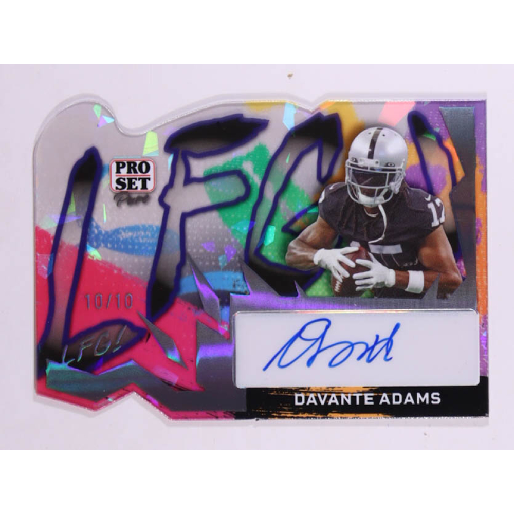 Davante Adams 2024 Pro Set Pure LFG Autographs Holo Crystal Silver #LFGDA1 #10/10 at PristineAuction.com