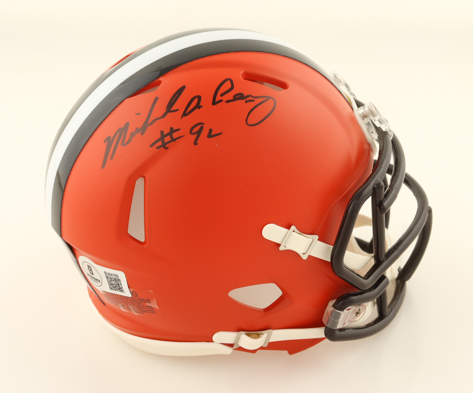 Michael Dean Perry Signed Browns Speed Mini Helmet (Beckett) at PristineAuction.com Michael Dean Perry Signed Browns Speed Mini Helmet (Beckett) at PristineAuction.com