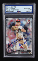Trea Turner Signed 2017 Bowman #12 (PSA) at PristineAuction.com