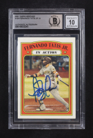 Fernando Tatis Jr. Signed 2021 Topps Heritage #138 IA (Beckett | Auto Grade BGS 10) at PristineAuction.com