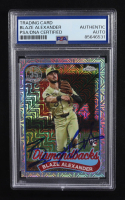 Blaze Alexander Signed 2024 Topps Update '89 Topps Silver Pack Chrome #T89CU28 RC (PSA) at PristineAuction.com