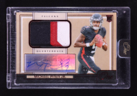 Michael Penix Jr. 2024 Panini One Red #102 Jersey Autograph #12/49 RC at PristineAuction.com