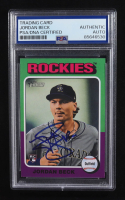 Jordan Beck Signed 2024 Topps Heritage #717 RC (PSA) at PristineAuction.com
