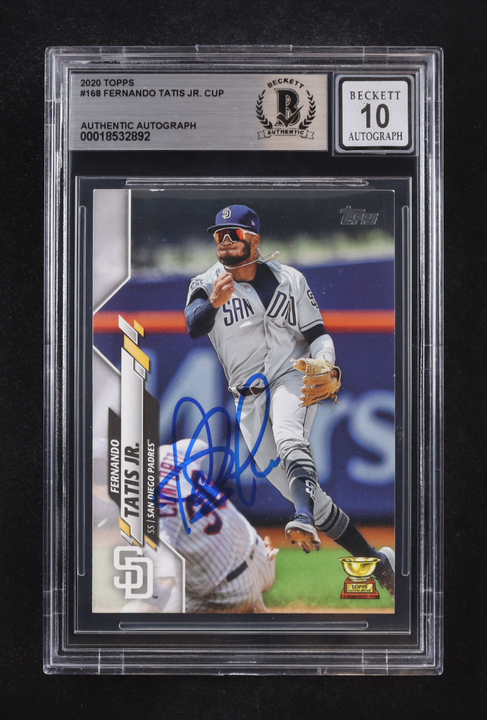 Fernando Tatis Jr. Signed 2020 Topps #168 CUP (Beckett | Auto Grade BGS 10) at PristineAuction.com Fernando Tatis Jr. Signed 2020 Topps #168 CUP (Beckett | Auto Grade BGS 10) at PristineAuction.com