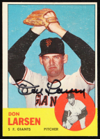 Don Larsen Signed 1963 Topps #163 (Beckett) at PristineAuction.com