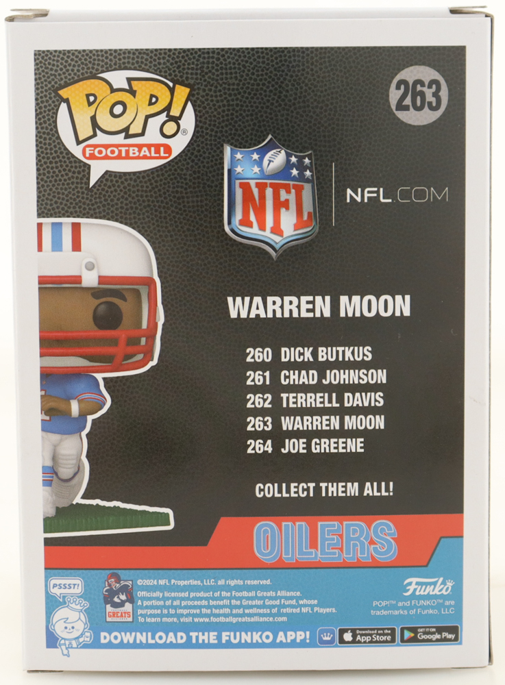 Warren Moon Signed "Oilers" #263 Funko Pop! Vinyl Figure Inscribed "HOF 06" (Beckett) at PristineAuction.com Warren Moon Signed "Oilers" #263 Funko Pop! Vinyl Figure Inscribed "HOF 06" (Beckett) at PristineAuction.com