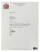 Dave Thomas Signed 1996 "Wendys" Letter (PSA) at PristineAuction.com
