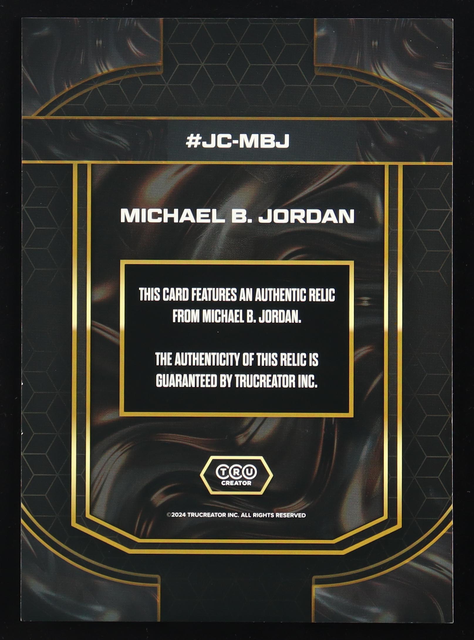 Michael B. Jordan 2024 TruSport Jumbo Trucreator Cracked Ice #23 JSY at PristineAuction.com Michael B. Jordan 2024 TruSport Jumbo Trucreator Cracked Ice #23 JSY at PristineAuction.com