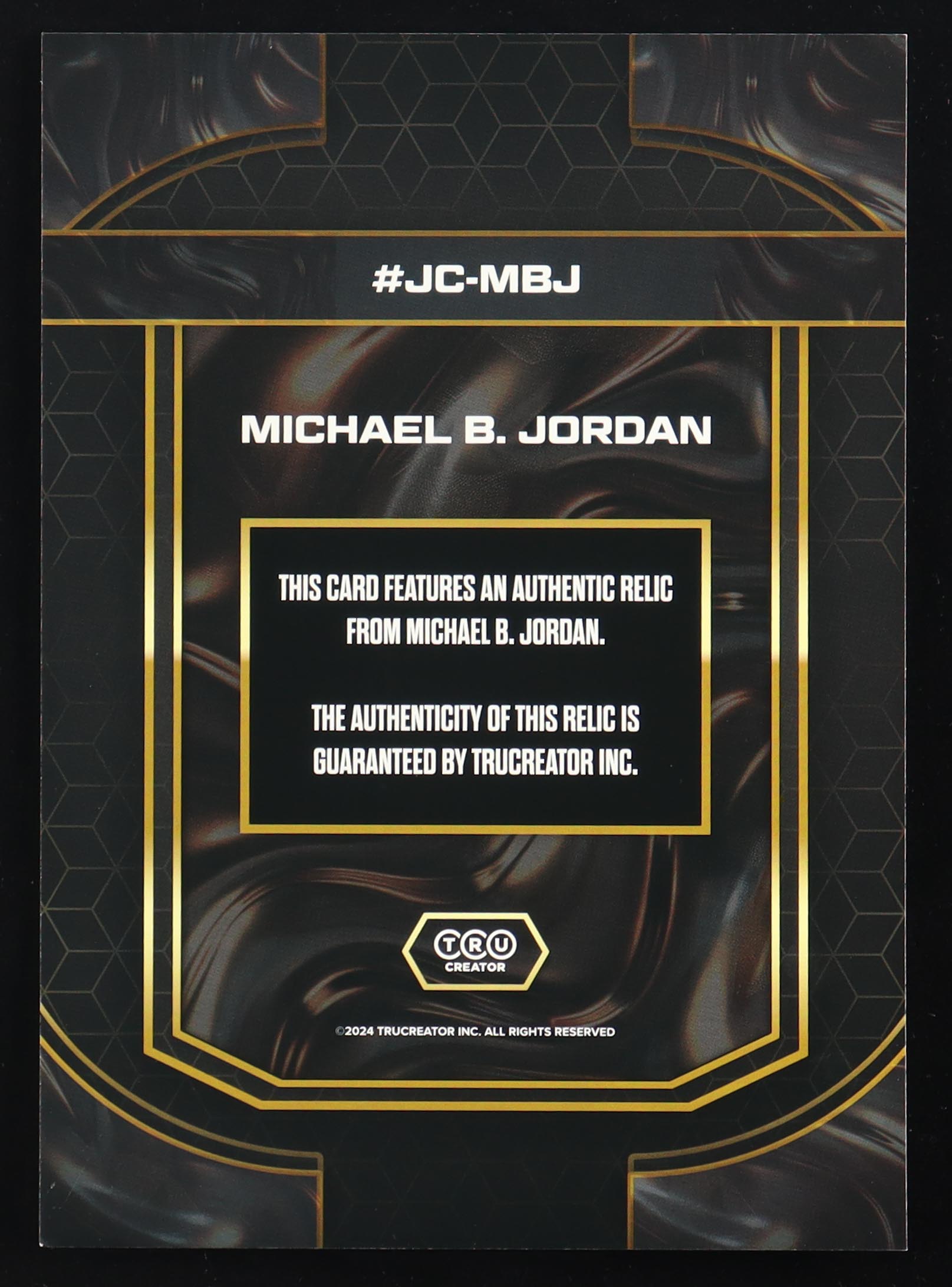 Michael B. Jordan 2024 TruSport Jumbo Trucreator Cracked Ice #23 JSY at PristineAuction.com Michael B. Jordan 2024 TruSport Jumbo Trucreator Cracked Ice #23 JSY at PristineAuction.com