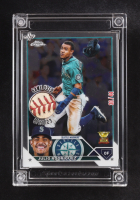 Julio Rodriguez 2024 Jersey Fusion Topps Chrome Game Used Swatch #DRB2023 #30/44 at PristineAuction.com